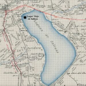 antiguo mapa de la laguna de salinas